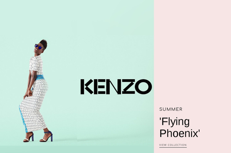 Kenzo Fashion Homepage Design