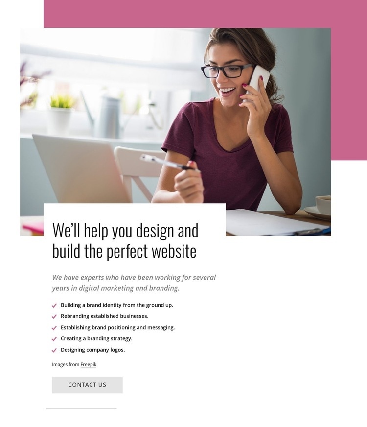 We will help you design the perfect website Homepage Design