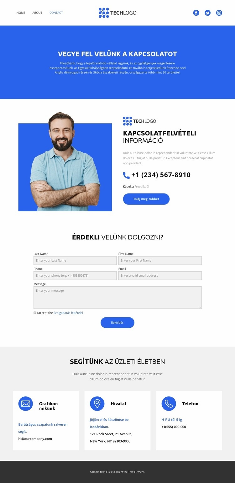 Örömmel segítünk HTML Sablon