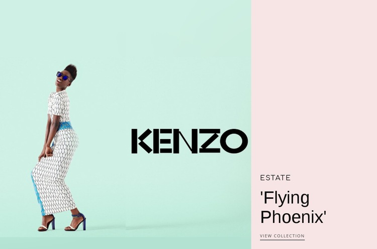 Kenzo Fashion Mockup del sito web