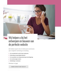 Wij Helpen U Bij Het Ontwerpen Van De Perfecte Website - Premium-Sjabloon