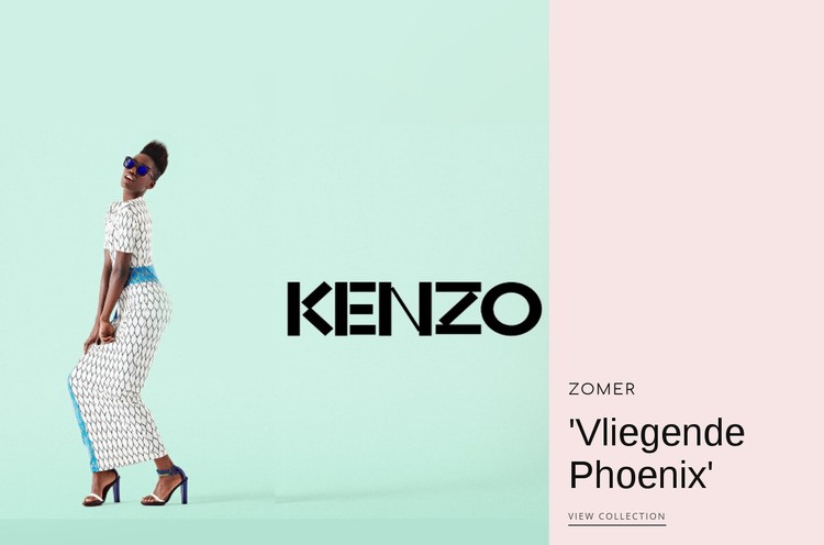 Kenzo Fashion Website mockup