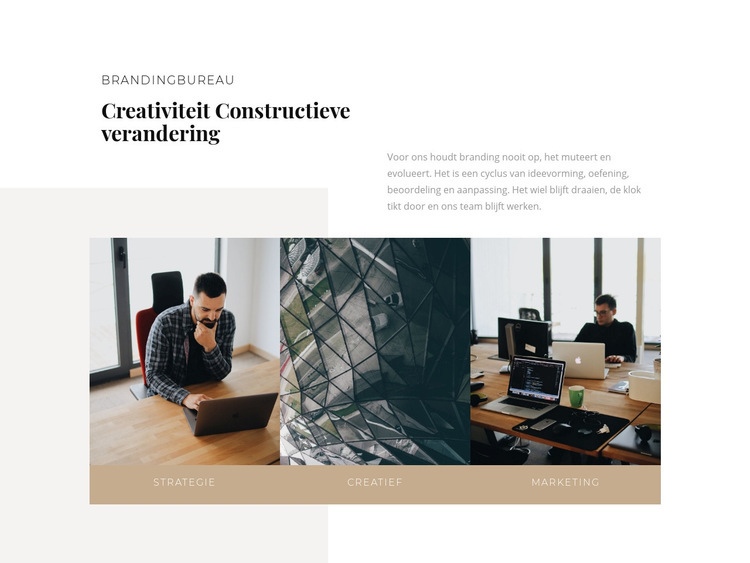 Creativiteitsbedrijf Website ontwerp