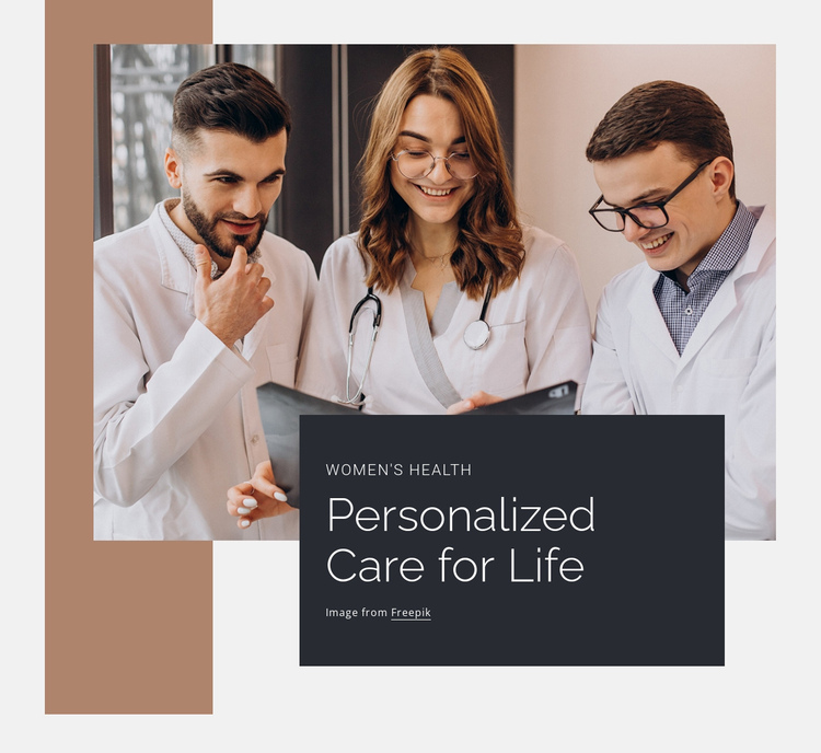 Personalized care of ife One Page Template