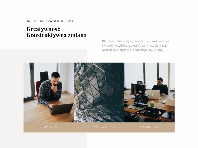 Kreatywność firmy Szablon CSS