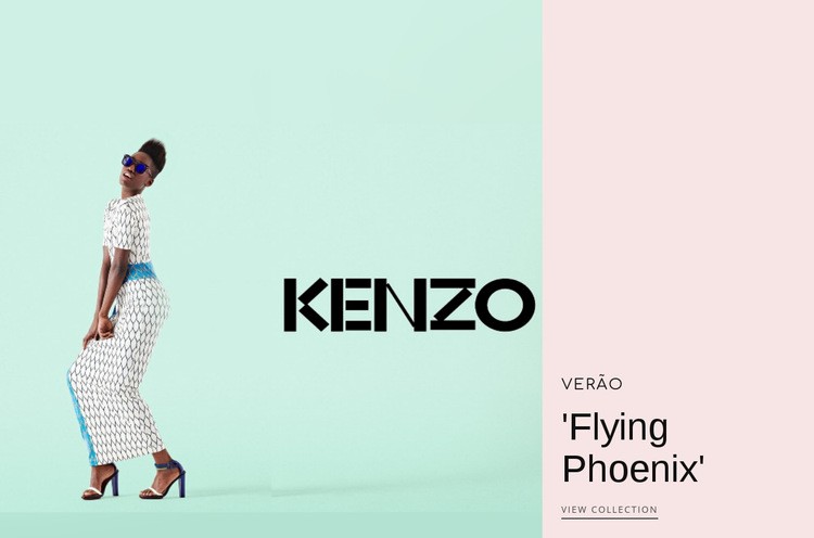 Kenzo Fashion Modelo de uma página