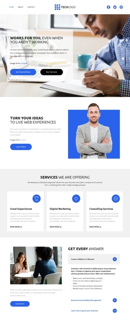 Responsive Web Template For Career Opportunities