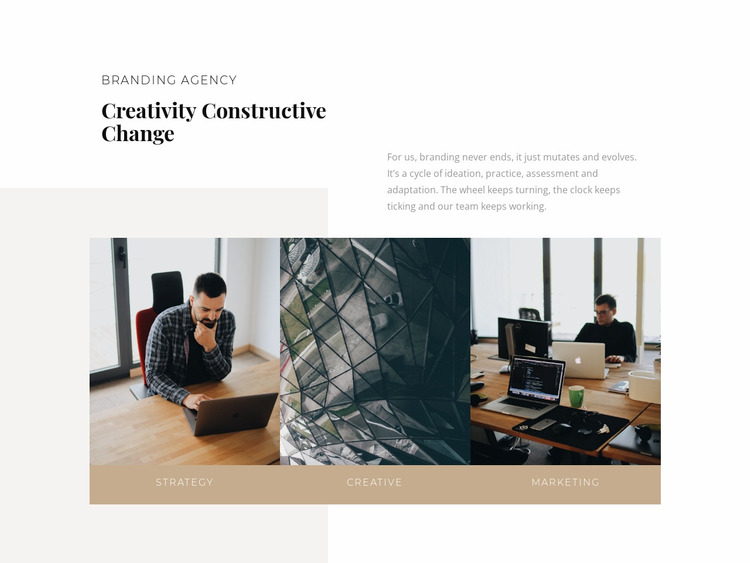 Creativity Company Website Mockup