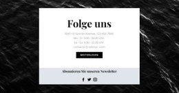 Wir Sind In Allen Sozialen Netzwerken Site-Vorlage