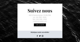 Modèle D'Une Page Exclusif Pour Nous Sommes Sur Tous Les Réseaux Sociaux