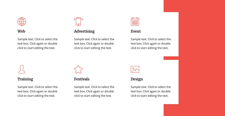 Areas of work HTML Template