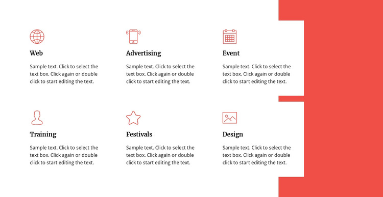 Areas of work HTML5 Template