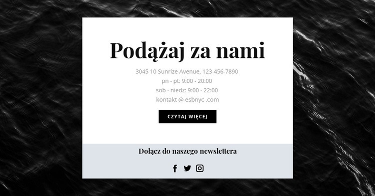 Jesteśmy na wszystkich portalach społecznościowych Kreator witryn internetowych HTML