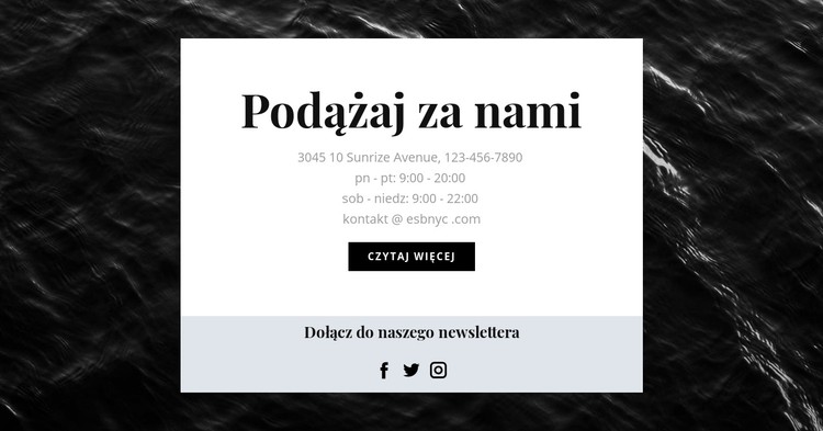 Jesteśmy na wszystkich portalach społecznościowych Szablon CSS