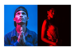 Neon Fotoğrafla Bölün - HTML Kod Şablonu