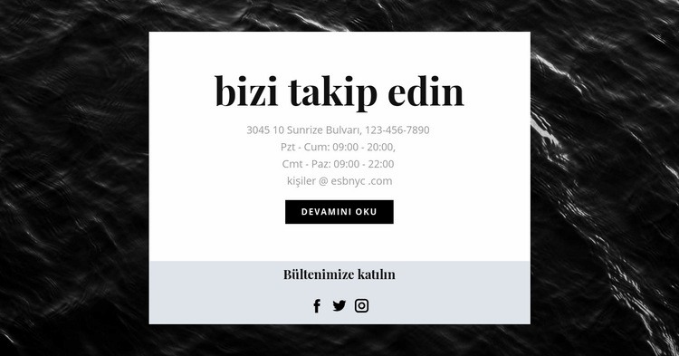 Tüm sosyal ağlardayız Html Web Sitesi Oluşturucu