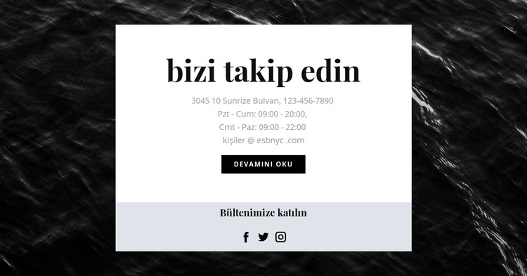 Tüm sosyal ağlardayız Web Sitesi Şablonu