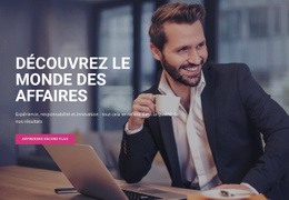 Découvrez Le Monde Des Affaires – Modèle D'Une Page Prêt À L'Emploi