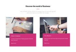 Discover The World Of Business Finance Theme