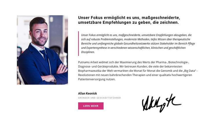 Beratungs- und Beratungsunternehmen Website design