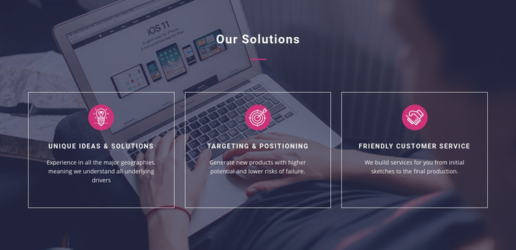 Unique ideas and solutions Homepage Design