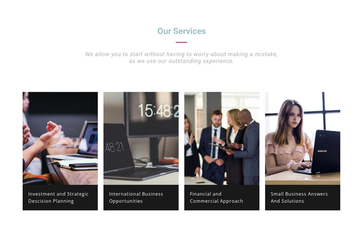 Development company services One Page Template