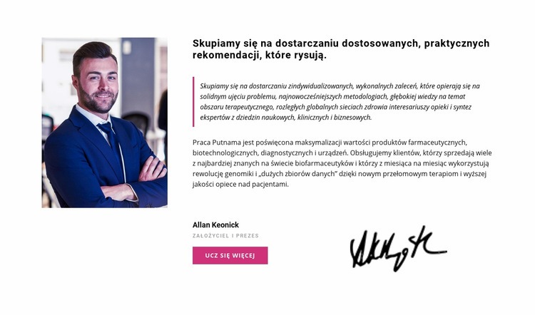 Firma konsultingowo-doradcza Makieta strony internetowej