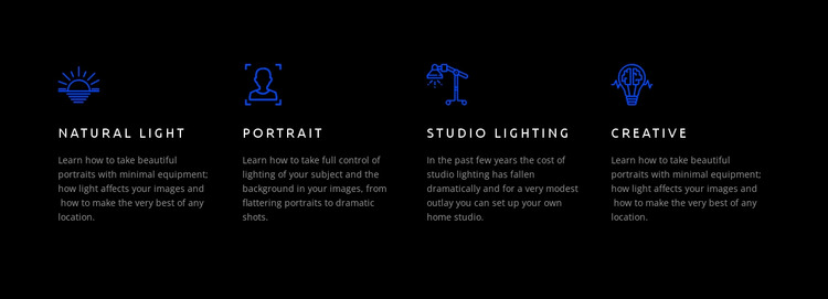 Our various services Website Mockup