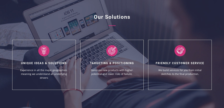 Unique ideas and solutions Website Template