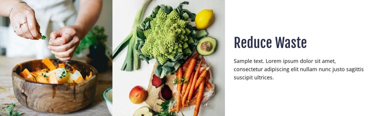 Reduce waste food CSS Template