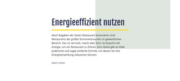 Energie Effizient Nutzen - HTML-Webvorlage