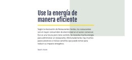 Usa La Energía De Manera Eficiente - Diseño Responsivo