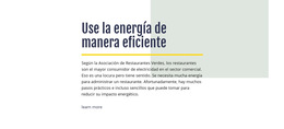 Funcionalidad De Diseño Para Usa La Energía De Manera Eficiente