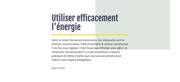 Fonctionnalité De Mise En Page Pour Utiliser Efficacement L'Énergie