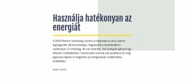 Használja Hatékonyan Az Energiát – Reszponzív Kialakítás