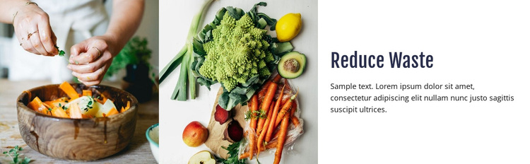 Reduce waste food Joomla Page Builder