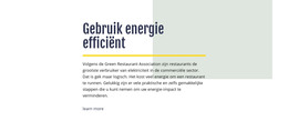 Gebruik Energie Efficiënt - HTML-Websjabloon