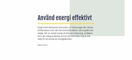 Använd Energi Effektivt - Responsiv Design