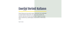 Enerjiyi Verimli Kullanın Için Düzen Işlevi