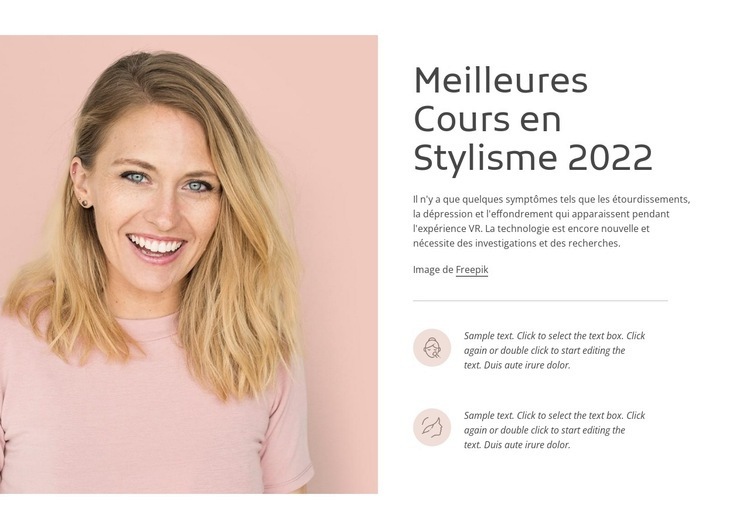 Meilleurs cours de stylisme Modèles de constructeur de sites Web