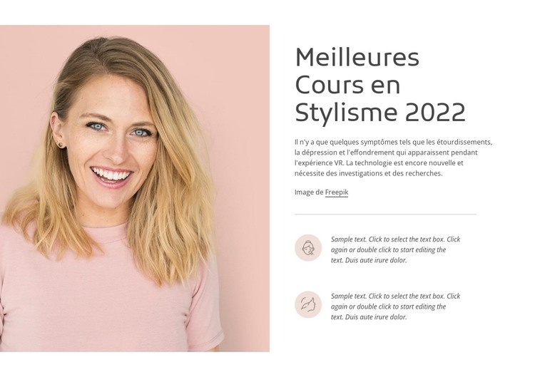 Meilleurs cours de stylisme Modèle HTML