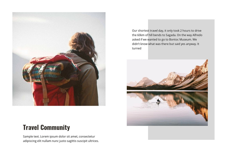 Travel Community Homepage Design