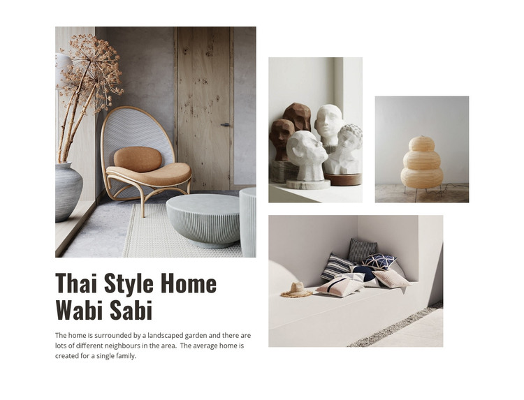 Wabi sabi philosophy Homepage Design