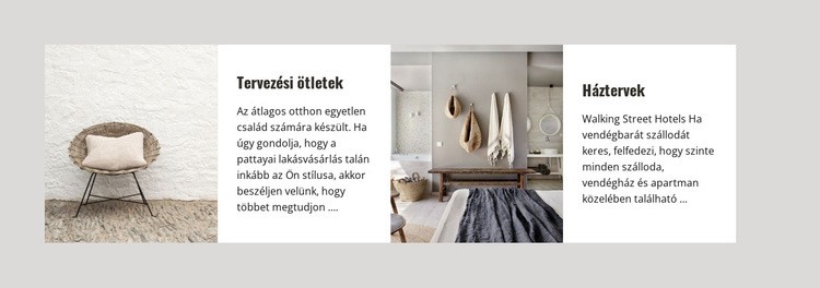 Skandináv belső ötletek HTML Sablon