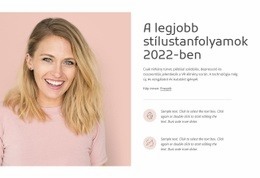 A Legjobb Stílustanfolyamok - Céloldal Sablon