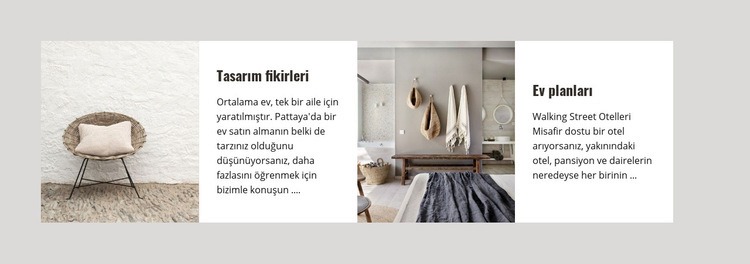 İskandinav iç fikirleri Web Sitesi Mockup'ı