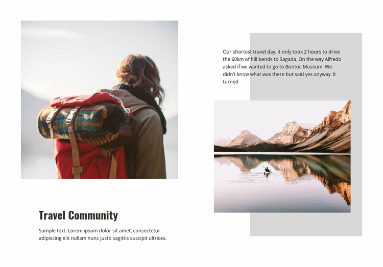Travel Community Website Design