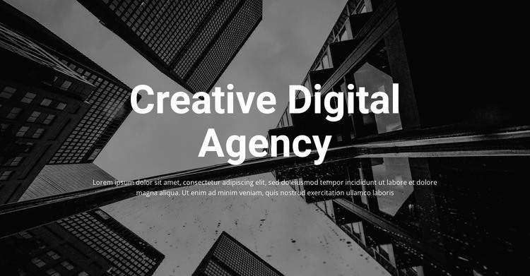 Kreativní digitální agentura Html Website Builder