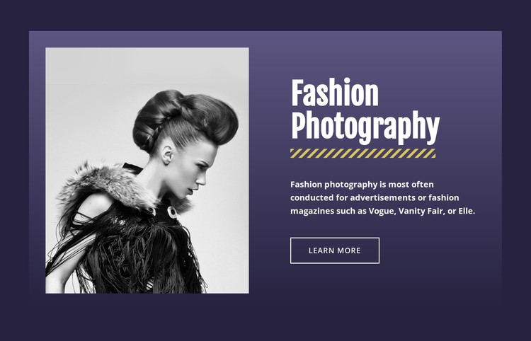 Famous fashion photography CSS Template
