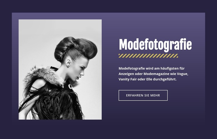 Berühmte Modefotografie CSS-Vorlage